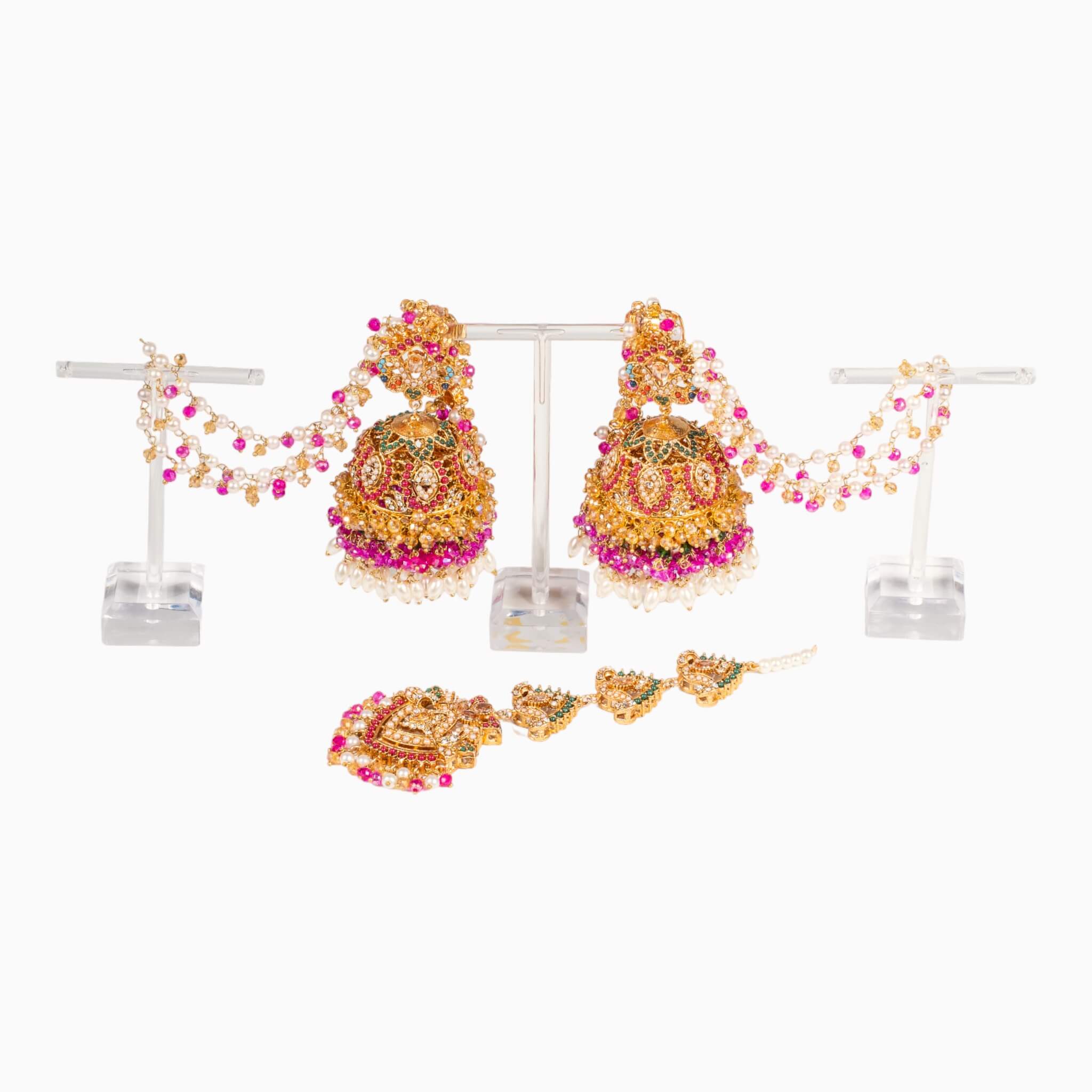 Veer Jhumka Earrings and Tikka Set