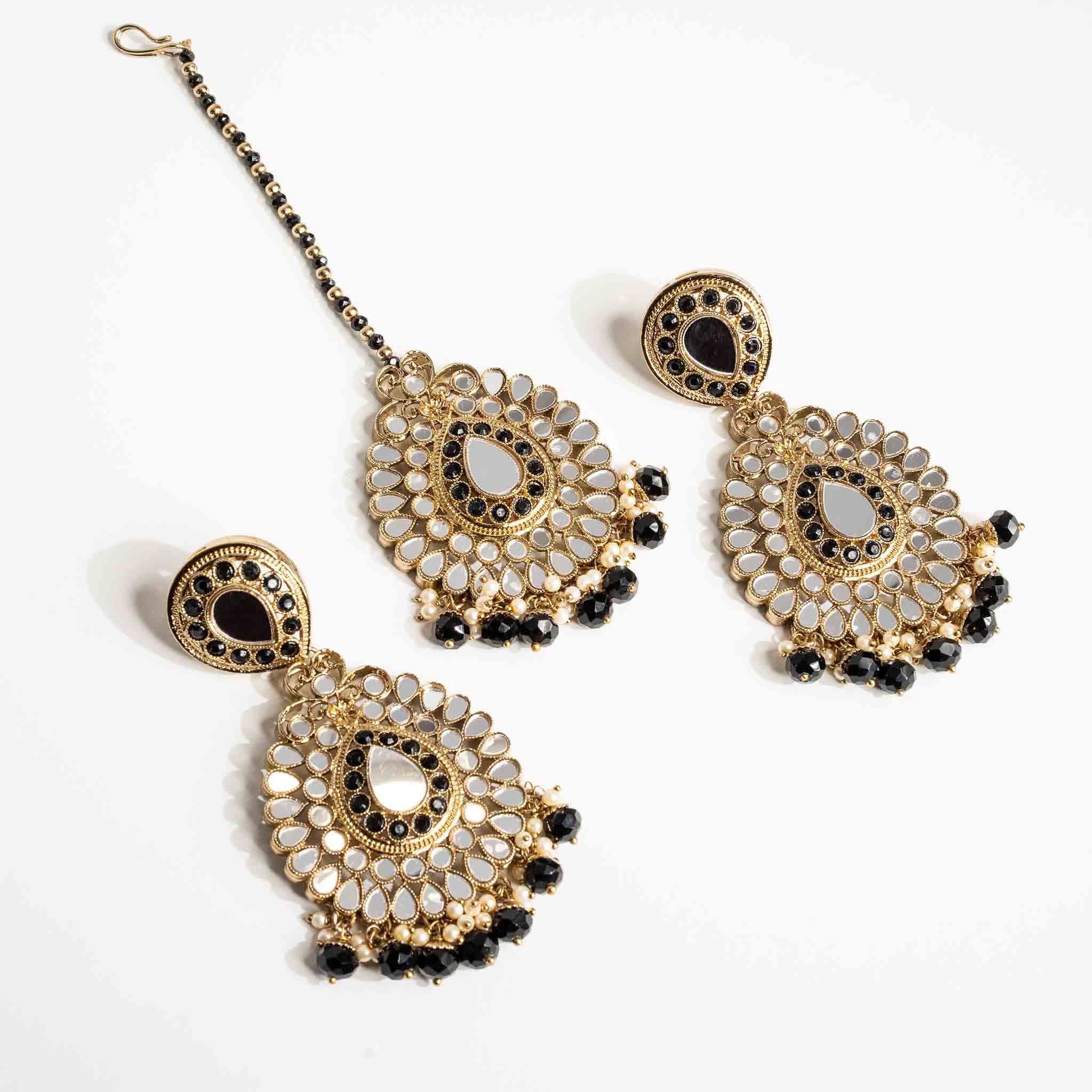 Geet Earrings and Tikka Set