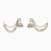 Mirror Jhumkie Earrings with Chain