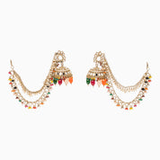 Mirror Jhumkie Earrings with Chain
