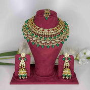 Kundan Set - Bottle Green/Gold - MAHARANI