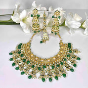 Kundan Set - Bottle Green/Gold - MAHARANI